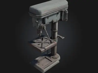 Industrial Drill Press  Precision Power for Workshop Scenes 3D model