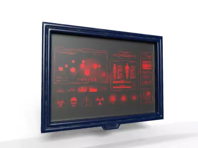 Sci Fi Monitor Low-poly 3D model