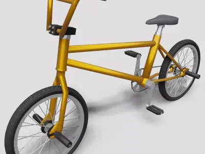BMX Bike - Orange Low-poly 3D model