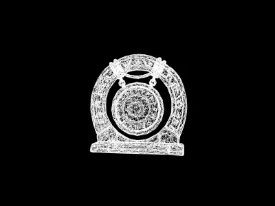 Low Poly Stylized Ancient Mossy Gong Low-poly 3D model