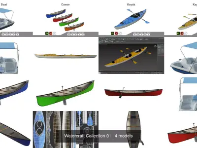 Watercraft Collection 01 3D Model Pack