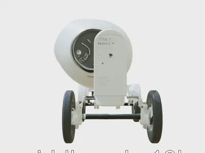 Spotless Concrete Mixer with Gleaming Drum Low-poly 3D model