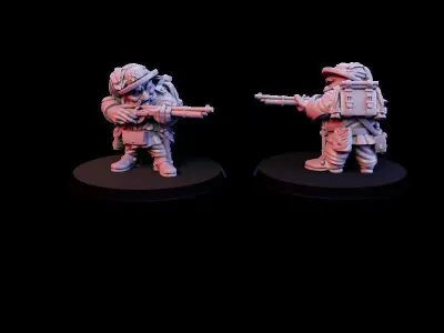 Military Dwarfs 3D print model