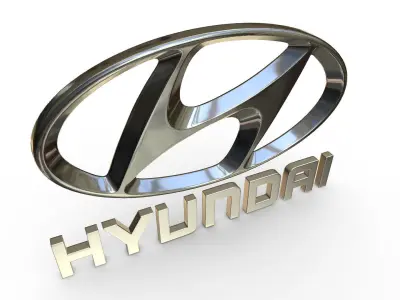 hyundai logo 3D model
