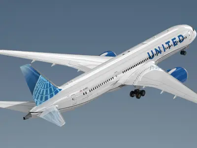 Boeing 787-9 United Airlines 3D model