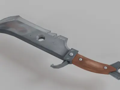 Stylized Sword Low-poly 3D model 3