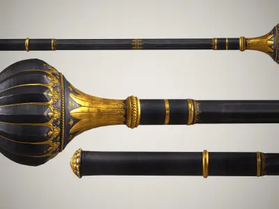 Gada Mace Low-poly 3D model