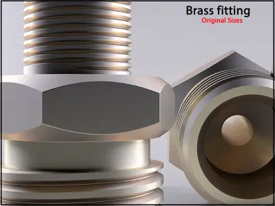 Original Size Brass fitting Nr 245 M17  Ready for print 3D model 3D print model