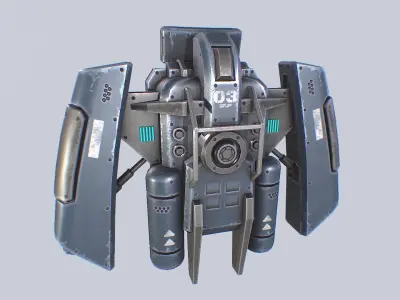 Scifi Jetpack Low-poly 3D model by Anima-Z - Low-poly