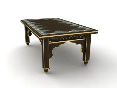Wooden Arabian Table 3D model