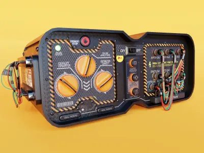 SCI-FI Console CB0005 Low-poly 3D model