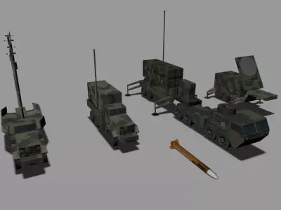 MIM-104 Patriot Low-poly 3D model purchase