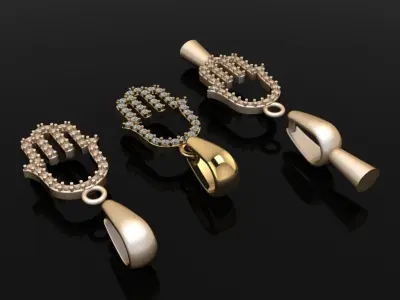 HAMSA DIAMOND PENDANT 3D print model