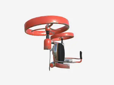 Jetpack Electric B08 Red Paint  - SciFi Character Design Low-poly 3D model