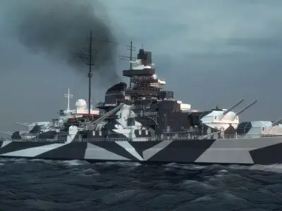 Battleship Tirpitz 3D model