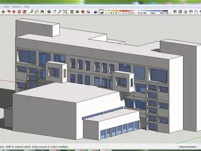 Sketchup Office building C4 Free 3D model