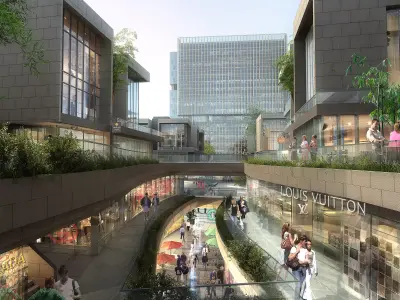3Dmax fashion city commercial square building 286 3D model