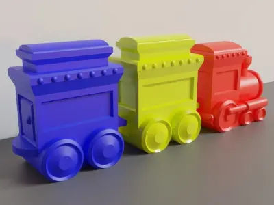 fun modular train 3D print model