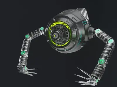 Sci-Fi Drone  Robot Free 3D model