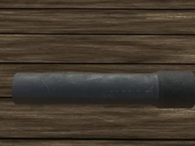 Suppressor game ready gun suppresor Low-poly 3D model