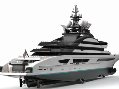 Lurssen Opus Luxury Yacht Dynamic Simulation 3D model