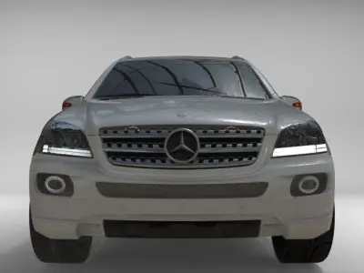 MercedesML mercedes suv in studio Free 3D model