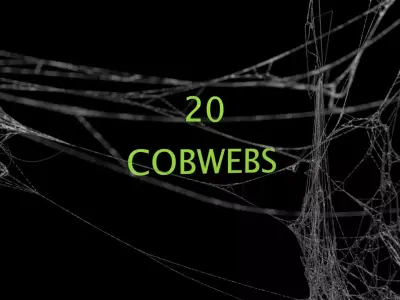 Cobwebs Collection open door with spider webs 3D model