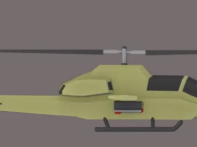 Low Poly Apache Like Helicopter Low-poly 3D model