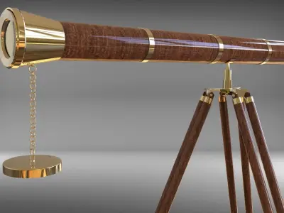 telescope antique 3D model