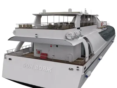 Radisson Royal Flotilla Yacht 3D model