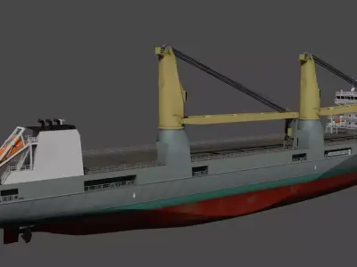 SAL Heavy Lift vessel Low-poly 3D model