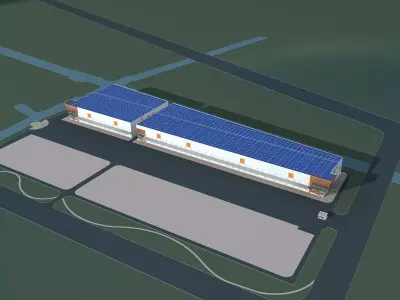 Industry Building 3D model V8