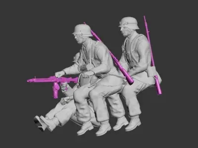  german motorcycle team 3D print model