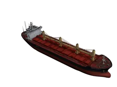 Heavy Duty Cargo Ship Bulk Carrier Vessel 3D model