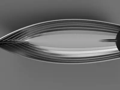 boat 3d model Low-poly 3D model