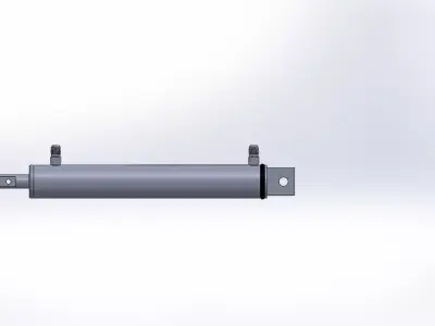 Hydraulic Cylinder 3D model 3