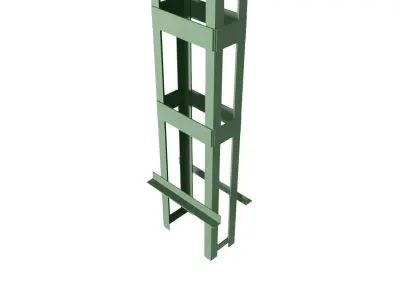 STEEL FACTORY COLUMN Low-poly 3D model