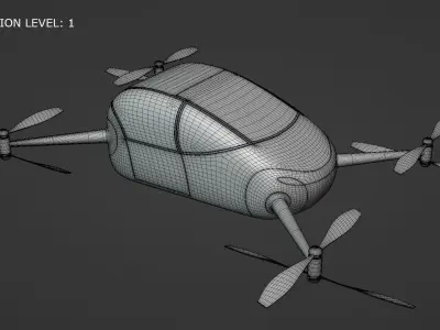 Passenger drone concept 5 3D model