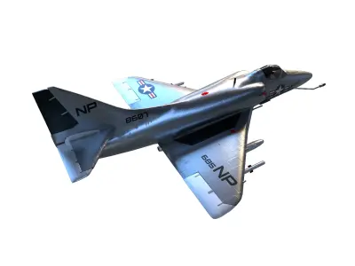A-4 Skyhawk Low-poly 3D model