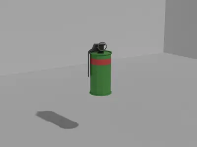 Smoke grenade m18  Free low-poly 3D model