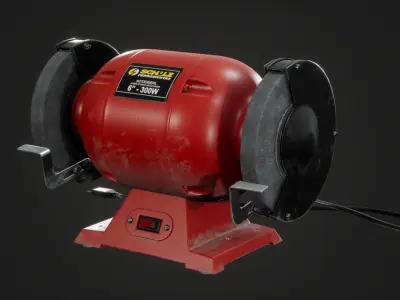 Bench grinder  Low-poly 3D model