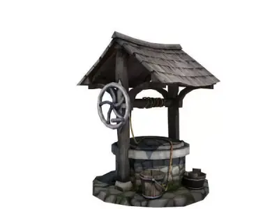 Medieval Building 11 Water Well Low-poly 3D model