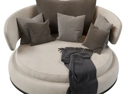 Amoenus Soft Maxalto Swivel Sofa 3D model