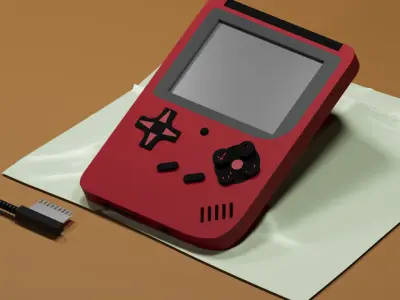freeAtari game console With Charger socket Free 3D model
