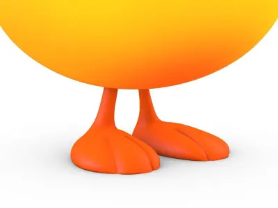 Cartoon Cute Bird Low-poly 3D model
