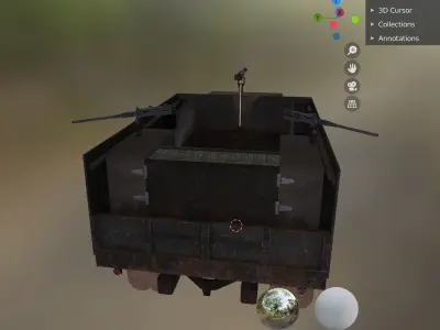 guntruck Low-poly 3D model