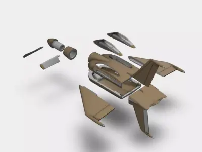 Convair fighter jet 3D print model
