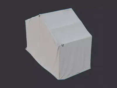 Military FOB Tent Cap Exterior Shelter Low-poly 3D model
