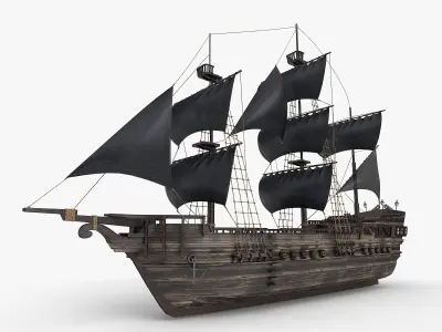 Medieval ship 3D model 3D model