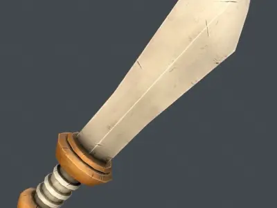 Stylized sword set Low-poly 3D model